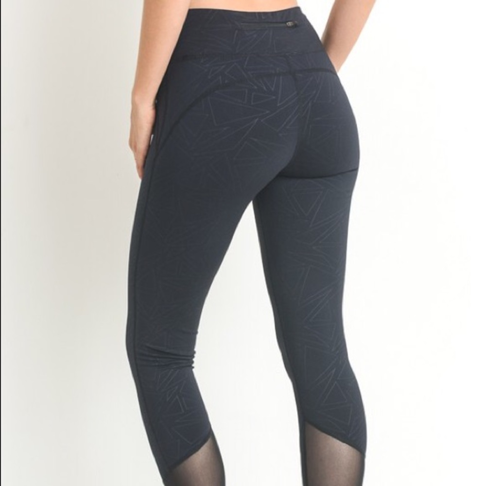 Dina Geo Print Mesh Full Leggings - Picture 2 of 5